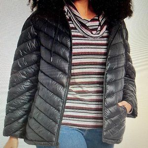 Lane Bryant packable puffer - size 18/20 - Black